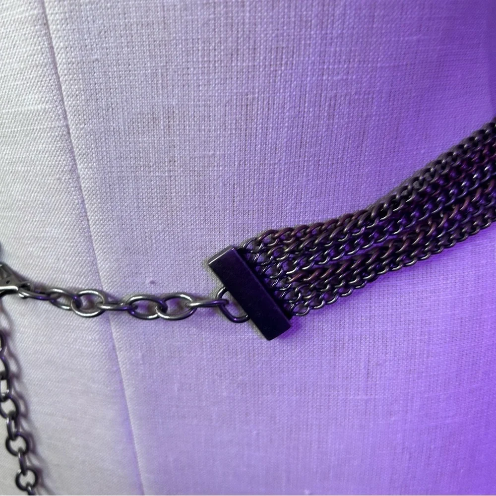 Elegant Silver Chain Belt approx 41”